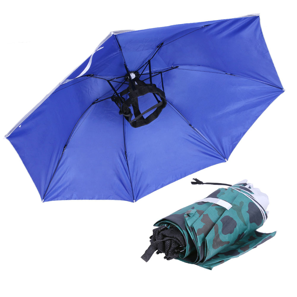 Golf Umbrella - Faltbarer Kopf-Regenschirm-Hut, Regenschutzkappe, Golf-Outdoor-Sonnenhut, Angeln, Camping,