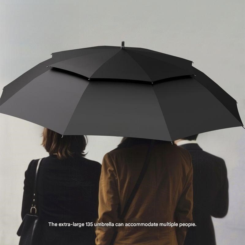 Golf Umbrella - Hochwertiger Halbautomatischer Regenschirm mit Langem Geradem