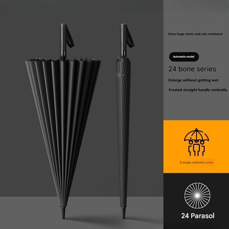 Golf Umbrella - 24-Knochen-Regenschirm mit langem Griff, vergrößert, verdickt,