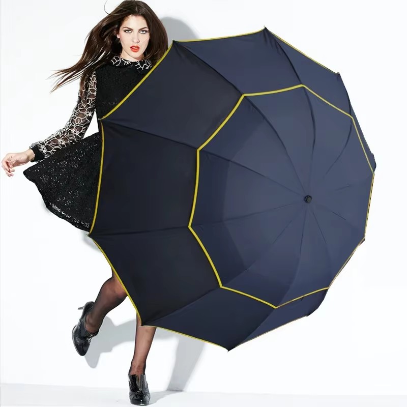 Doppelter, starker, windabweis – Golf Umbrella Large Bewertung und Preis